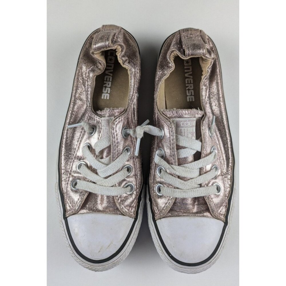 Converse All Star CTAS Shoreline Ox Metallic Rose Slip On Sneakers Women's 6